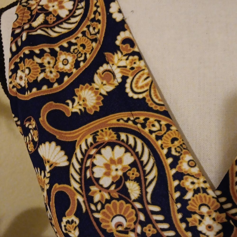 Lark + Grey Paisley Wrap Front PLEATED Dress. Career. Professional. - Picture 4 of 12